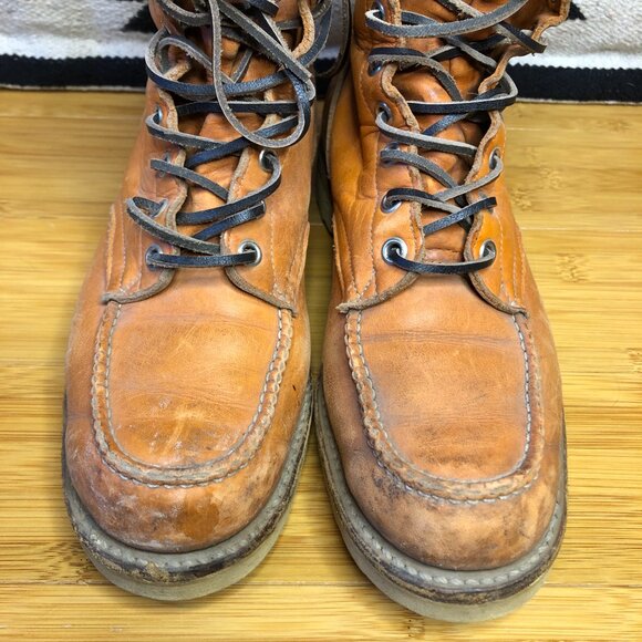 Vintage Workboots Lineman Mens 8 Womens 9 9.5 Leather Laces Work USA - Picture 4 of 11